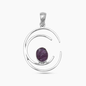 Amethyst Silver Pendants