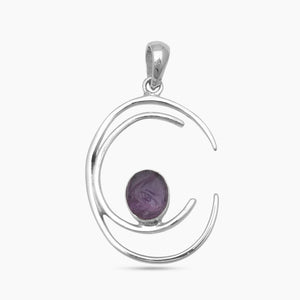 Amethyst Silver Pendants