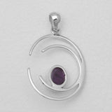 Amethyst Silver Pendants