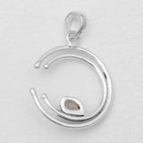 Herkimer Quartz Silver Pendants