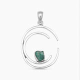 Emerald Silver Pendants