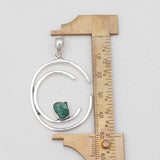 Emerald Silver Pendants
