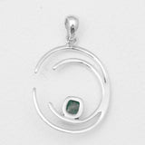 Emerald Silver Pendants