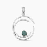 Emerald Silver Pendants
