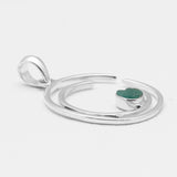 Emerald Silver Pendants