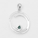 Emerald Silver Pendants