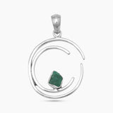Emerald Silver Pendants