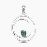 Emerald Silver Pendants