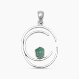 Emerald Silver Pendants