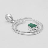 Emerald Silver Pendants