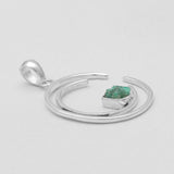 Emerald Silver Pendants