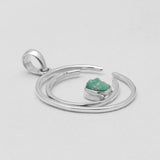 Emerald Silver Pendants