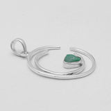 Emerald Silver Pendants