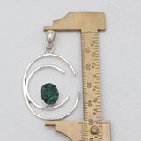 Malachite Fiber Silver Pendants
