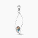 Turquoise Spiny Oyster Silver Pendants