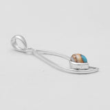 Turquoise Spiny Oyster Silver Pendants