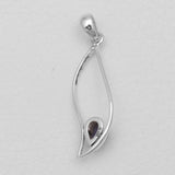 Blue Topaz Silver Pendants