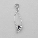 Blue Topaz Silver Pendants