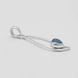 Blue Topaz Silver Pendants