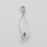 Blue Topaz Silver Pendants