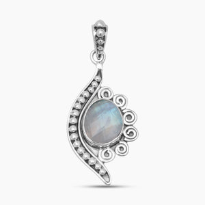 925 Silver Rainbow Moonstone Pendants
