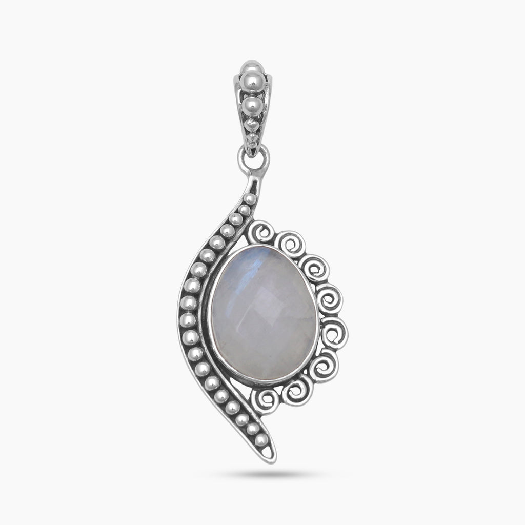 Rainbow Moonstone Silver Pendants