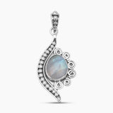 925 Silver Rainbow Moonstone Pendants