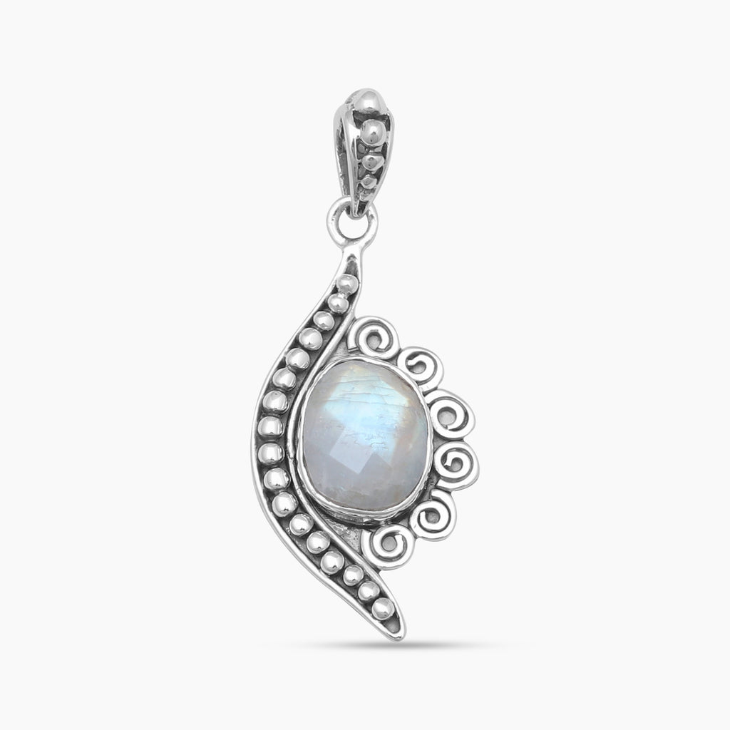 925 Silver Rainbow Moonstone Pendants