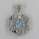 925 Sterling  Silver Larimar Pendants