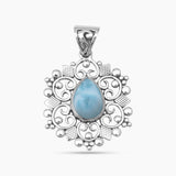 925 Sterling  Silver Larimar Pendants