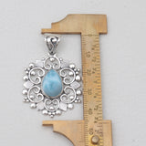 925 Sterling  Silver Larimar Pendants