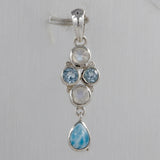 Rainbow Moonstone Silver Pendant