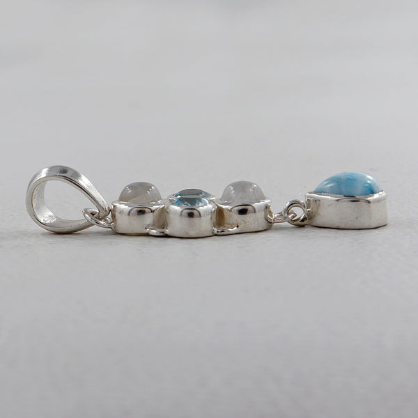 Rainbow Moonstone Silver Pendants