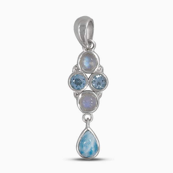 Rainbow Moonstone Silver Pendants