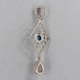 925 Sterling Silver Larimar Drop Pendant