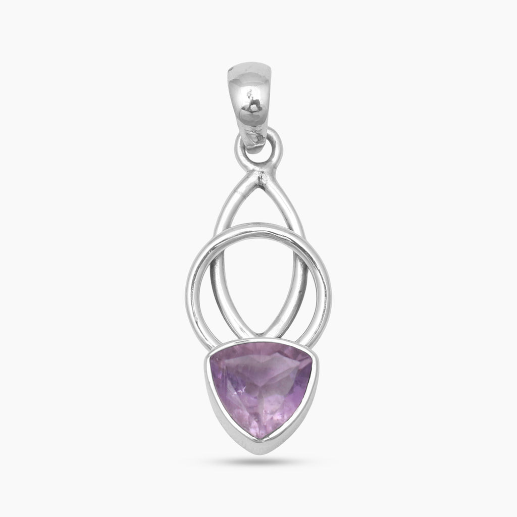 Amethyst Silver Pendants