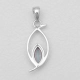 Rainbow Moonstone Silver Pendants