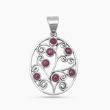 Multistone Silver Pendants