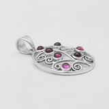 Multistone Silver Pendants