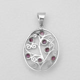 Multistone Silver Pendants