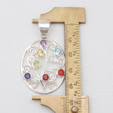 Multistone Silver Pendants