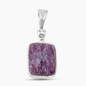 925 Sterling Silver Charoite Pendants