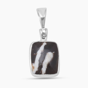925 Sterling Silver Peanut Wood Jasper Pendants