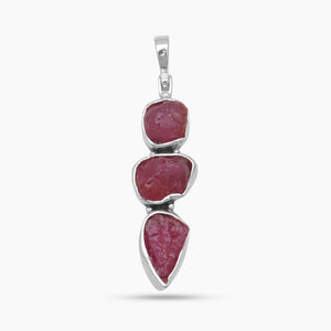 925 Sterling Silver Ruby Pendants