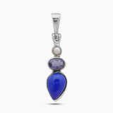 Rainbow Moonstone Silver Pendant
