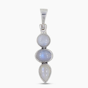 Rainbow Moonstone Silver Pendant