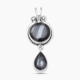 925 Silver Psilomelane Pendants