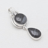 925 Silver Psilomelane Pendants