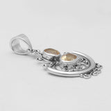 Rainbow Moonstone Silver Pendants