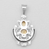 Rainbow Moonstone Silver Pendants